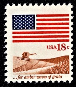 US 1890 MNH F 18 Cent Flag Amber Waves of Grain