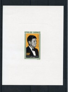 SENEGAL JOHN F. KENNEDY MEMORIAL STAMP DELUXE SOUVENIR SHEET ON CARD MINT NH