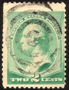 1887 US, 2c, Washington, Used, Sc 213