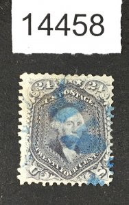 MOMEN: US STAMPS # 78b BLUE GRID USED $470 LOT #14458