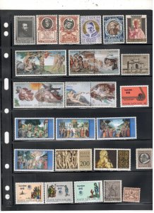 VATICAN COLLECTION ON STOCK SHEET MINT/USED