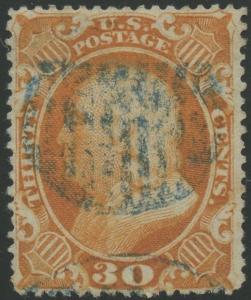 #38 VF-XF USED GEM WITH BLUE GRID CANCEL HV9495