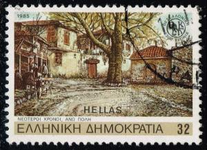 Greece #1528 Houses in Upper City; Used (0.25)