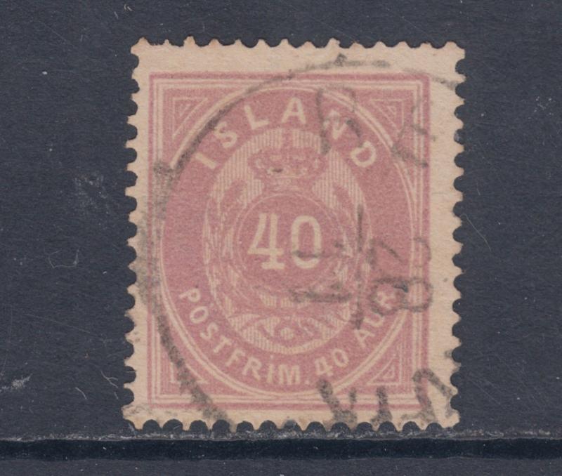 Iceland 18 used 1892-98 40a red violet Numeral F-VF