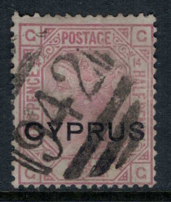 Cyprus #3  Pl. 14  CV $13.50  Larnaca, Cyprus 942 numeral cancel