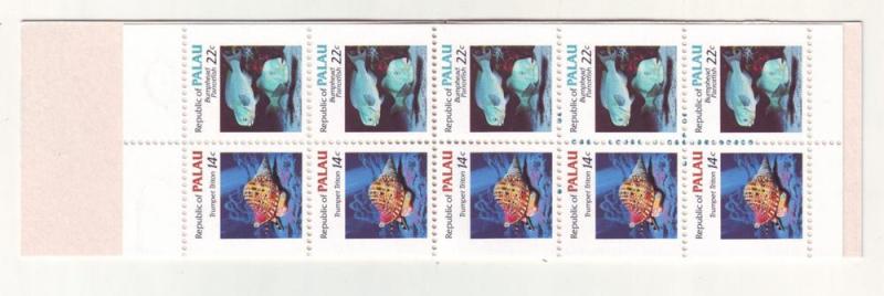 J481 jl,s stamps 1985 mnh palau marine life booklet #76b