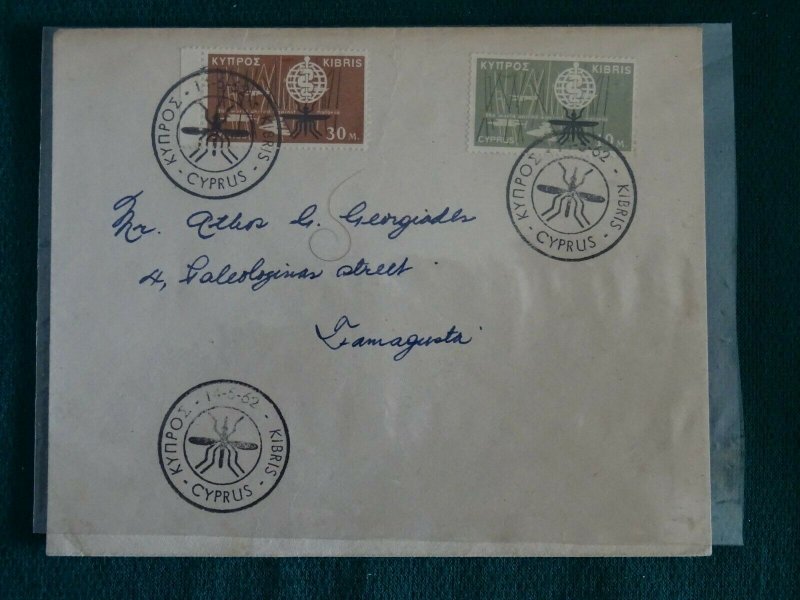 Cyprus 1962 Malaria set Unofficial FDC.