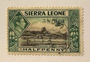 Sierra Leone 1938 Scott 173 used - ½p, Freetown from the Harbour