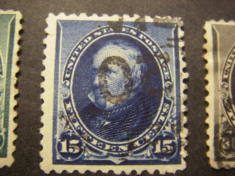 Scott 219-229, 1890-3 Regular issue Beauties, USED Complete set, CV $260+