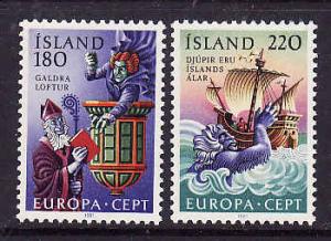 Iceland-Sc#541-2-Unused NH Europa set-1981-Ships-