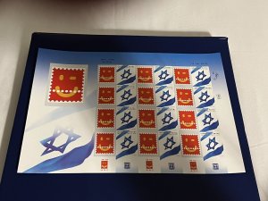 Israel 2010 My Stamp Sheetlet The Flag Color Trials Imperf Set of Sheets MNH!!