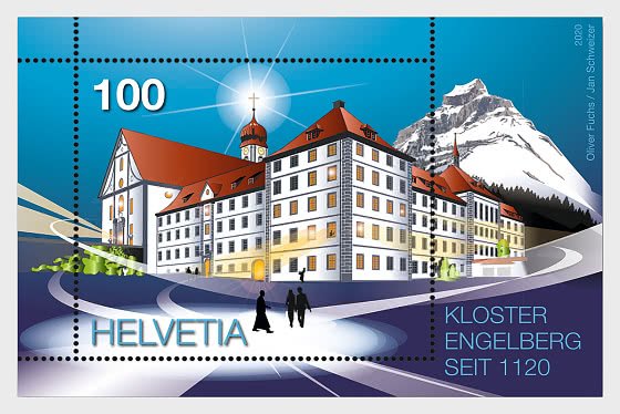 Stamps Switzerland 2020 - 900 Years Engelberg Monastery - M/S Mint - Miniature S