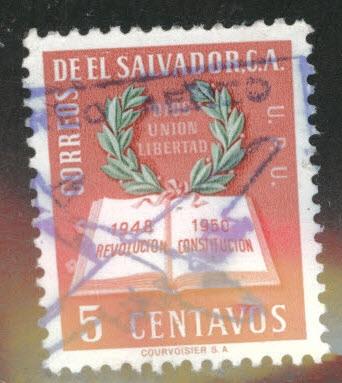 El Salvador Scott 617 used 1952 stamp