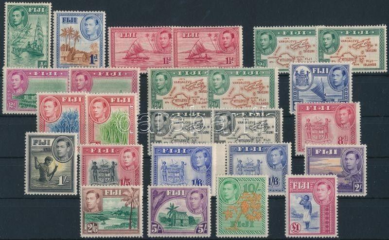 Fiji Islands stamp George VI-Landscape set mixed perforation 1938 MNH WS221993