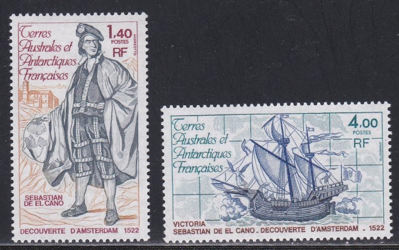 French Southern Antarctic Territory # 87-88, Sebastian de el Cano, NH, 1/2 Cat.