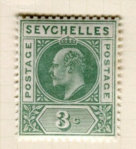 SEYCHELLES; 1906 early Ed VII issue fine Mint hinged 3c. value