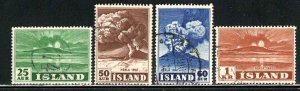 Iceland #246-52 ~ Short Set 4 of 7 ~ Volcano ~ Used, MX  (1948)