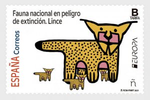 2021 Spain Iberian Lynx - Europa (Scott 4513) MNH