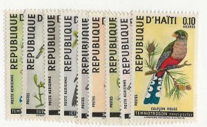 Haiti Sc #611-615 , C326-329  bird set of 9 OG VF