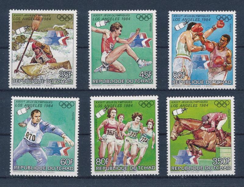 [56728] Tchad 1983 Olympic games Boxing Athletics Horse MNH