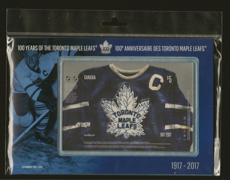 Canada 100 Years of Toronto Maple Leafs 1917-2017 $5 Souvenir Booklet Sealed