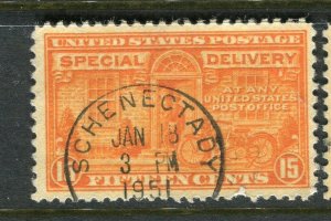 USA; 1940s early Special Delivery issue used shade of 15c. value