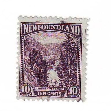 Newfoundland Sc 139  1923 10 c Humber River stamp used