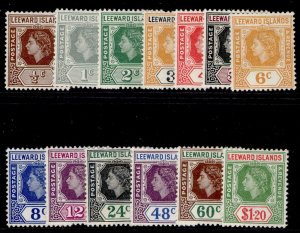 LEEWARD ISLANDS QEII SG126-138, 1954 SHORT set, M MINT. Cat £36.