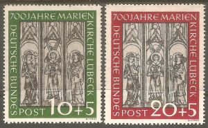 GERMANY BUND Sc# B316 - B317 MH FVF Set of 2 St. Mary Church