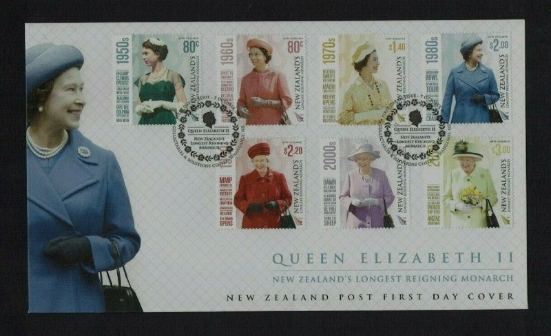 New Zealand: 2015, Queen Elizabeth, New Zealand's Longest Reigning Monarch, FDC