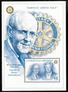 St. Vincent 1997 - Rotary - Souvenir Stamp Sheet - Scott #2439 - MNH