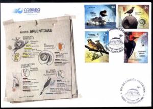 ARGENTINA 2013, FAUNA BIRDS YV 2992-5 FDC