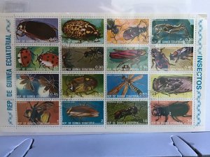Republic de Guinea Insects Bugs Beetles  cancelled stamp sheet R27678