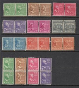 #839-51 i n (MEVER HINGED) pairs - cv$72.00