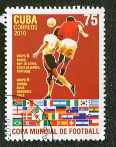 CUBA Sc# 5089  WORLD CUP OF SOCCER football 75c    2010  used / cto