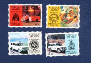 NORFOLK ISLAND - 534-537 -   MNH - Emergency Services - 1993  ---c