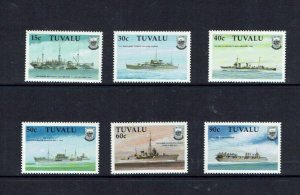 Tuvalu: 1991  World War II Ships, (2nd Series) MNH set.