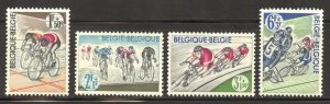 Belgium Scott B733-39 MNHOG - 1963 Belgian Bicycle League 80th - SCV $1.40