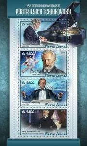 Sierra Leone - 2018 Tchaikovsky - 4 Stamp Sheet - SRL18105a