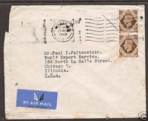 Great Britain Sc 248 Perfin AB/&Co on 1948 cover    4;9