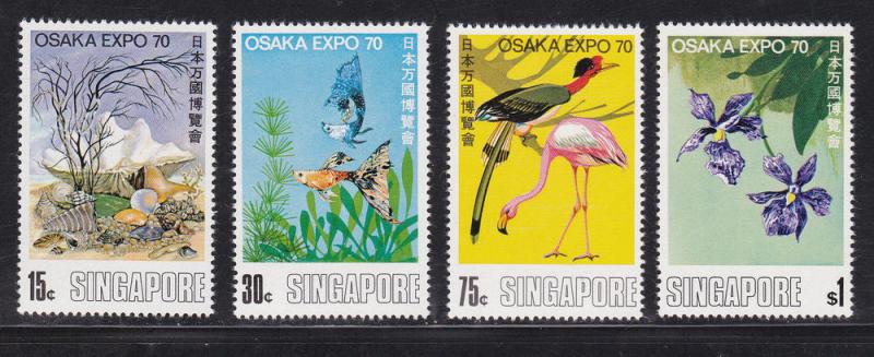 SINGAPORE #112-115, Mint VF World Expos set