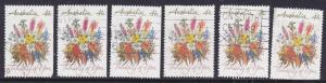 Australia  1990 (6PAK)Greeting Stamps Wildflowers 45c used