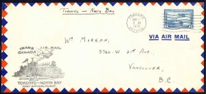 Canada Sc# C6 First Flight (Toronto>North Bay) 1939 3.1 Trans Canada Air Mail