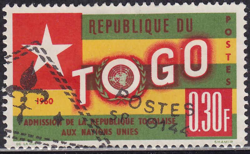 Togo 386 USED 1961 Togo's Admition to the UN .30 Fr