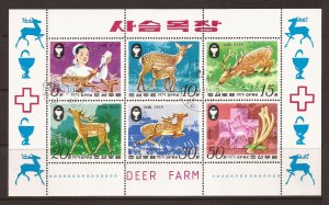 1979 North Korea - Sc 1863a - CTO used VF - Mini Sheet - Sika Deer