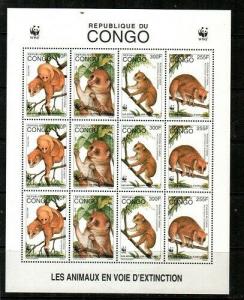 Congo-PR Scott 1134 Mint NH Mini-sheet - WWF