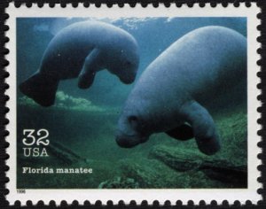 U.S. #3105o 32¢ MNH (Endangered Species: Florida Manatee)