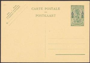 BELGIAN CONGO 1947 1f on 60c postcard fine unused...........................1233