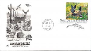 FDC 1999 SC #3293 Artcraft Cachet, Dove - Tucson, AZ - Single - J2292