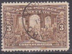 Canada sc#135 1917 3c Confederation used